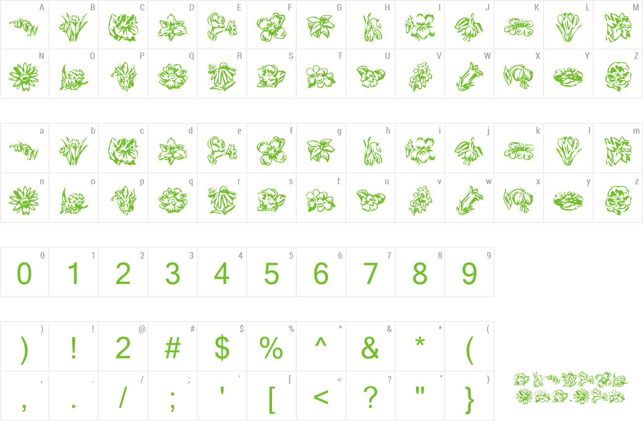 Font KR Beautiful Flowers 2 preview